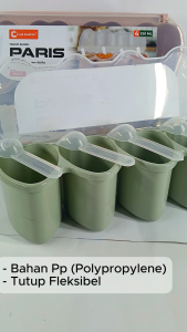 Wadah Bumbu Minimalis Tempat Bumbu 4 in 1 Kotak Bumbu