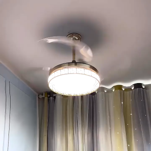 Lampu Kipas Angin Gantung Plafon Ruang Tamu Lampu Gantung Kipas Minimalis 3 Warna LED