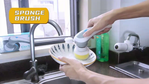 Lighthundred Sikat Elektrik 4 in 1 Handheld / Sikat WC Elektrik / Sikat Kamar Mandi Rotasi Cerdas 360° Derajat Kebisingan Rendah Tahan Air IPX7 Wastafel Dapur Cleaning Brush