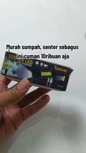 Senter LED Zoomable Tahan Air dengan Charger USB - Warna Hitam