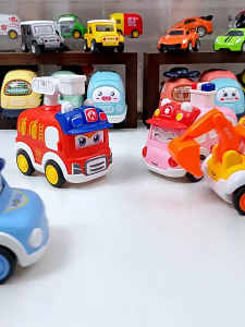 Press-and-Go Mini Cars Toys for Baby Kids Boy Girl - Ambulance and Police Car Cartoon Sliding Toys Mainan Kereta Bayi Budak 儿童玩具按压小汽车救护警车卡通耐摔滑行