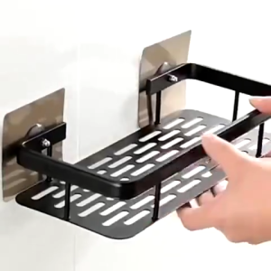 Bathroom Stand Aluminium Alloy Organizer Storage Shelf Kitchen Storage bathroom shelves No Drill Shelf