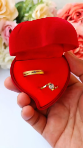 Cincin Kawin Titanium Gold Ring Tunangan/Couple/Pasangan Pria Wanita