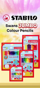 Stabilo Swans Jumbo Colour Pencil 12s 12L 18L 24L - (BOX) [Spend RM70 for Free Gift] Pensel Warna Pensil Warna Jumbo Art Stationery【BuyStationery.my】