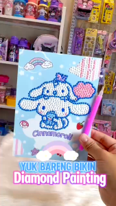 Diamond Painting Kit Sanrio My Melody Kuromi Cinnamoroll Mainan Anak Diamond Painting karakter /mainan edukasi anak /mainan seni kerajinan anak /mainan murah