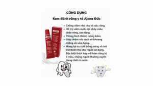 Kem đánh răng y tế Ajona Đức 25ml – Giảm hôi miệng hạn chế cao răng răng sạch sáng - Combo