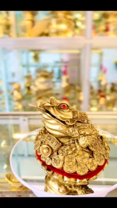 Thiềm thừ cóc đồng ngậm tiền phong thủy bằng đồng thương hiệu Thuận Phát bảo hành 5 năm (Cao 8cm/11cm) Nặng 600g/1.3kg