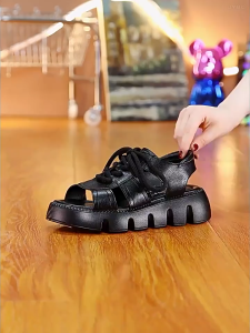 Sandal Wedges Wanita Sandal Flat Ringan Premium YS 2443