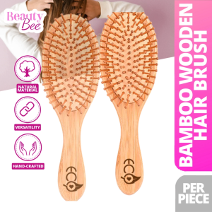 Buy1 Take 1Beauty Bee PH: Eco-Friendly Bamboo Paddle Hair Brush for Smooth Frizz-Free Healthy Hair