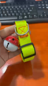 Vòng cổ Chó Mèo khoá nhựa bằng chất liệu vải nylon kèm chuông lục lạc cỡ đại 4cm (mẫu mới) - Love Pets Shop