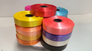 5 ปริมาณ ริบบิ้นพับเหรียญโปรยทาน (PF-RG03) ริบบิ้นเนื้อมัน ริบบิ้นตราลูกโป่ง ริบบิ้นราคาถูก มีบริการเก็บเงินปลายทาง