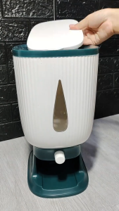 (SIAP KIRIM) Dispenser Beras Max.12kg Tempat Penyimpanan Beras Serbaguna Kotak Wadah Beras Modern Rice Box