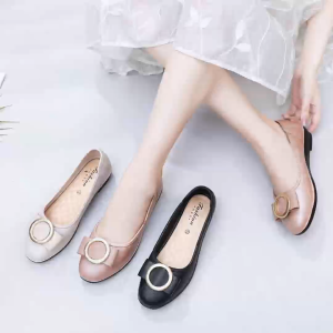 Black school shoes Leather Womens fashion office wedge shoes Girl Footwear Classy Elegant Heels Walking Shoes