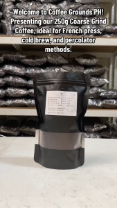 Coffee Grounds PH - Macadamia 250g | Coarse Grind Coffee x Dark Roast | Organic Coffee in Resealable Pouch