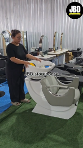 JBD storehouse เตียงสระผม แบบนั่ง อ่างเซรามิก เบาะหนังกันน้ำ อุปกรณ์ติดตั้งครบ รหัสรุ่น:JBD2650