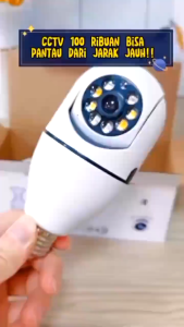 CCTV IP Camera 1080P E27 Wireless Dual Light IR Sensor - YY012 - Putih
