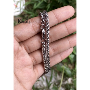 Kalung Rantai Tulang Naga Titanium Tahan Lama Aksesoris Kece Pria Wanita Anti Karat