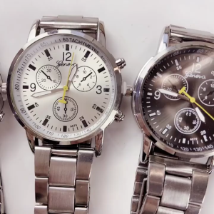 JAM TANGAN PRIA WANITA STAINLESS RANTAI KRISTAS PREMIUM JAM TANGAN MURAH M169