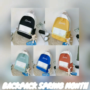 [FREE 6 ITEM] Ransel Anak SPRINGMONTH Tas Backpack Fashion Wanita Korea Tas Ransel Sekolah Terviral