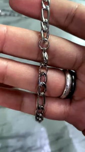 Kalung Rantai Baja Titanium Pria Trendi Hip Hop nk figaro