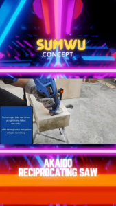 AKAIDO 21V BRUSHLESS CORDLESS RECIPROCATION SAW AKMRS28BL Battery Sabre Saw Cutting Metal Steel Gergaji Potong Besi