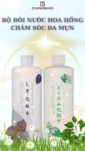 Nước Hoa Hồng Ngăn Ngừa Mụn Chiết Xuất Lá Diếp Cá Chinoshio Natural Skin Lotion  500mL