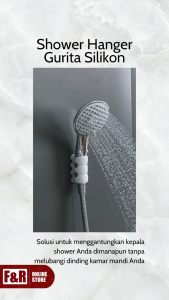 Gantungan Shower Silicon Kamar Mandi Copot Pasang Hand Shower Kamar Mandi Bracket Hanger Shower Suction Cup Perlengkapan Mandi