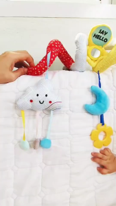 JJOVCE ตุ๊กตาพันขอบเตียง ลายท้องฟ้า ตุ๊กตาโมบาย โมบายเกลียว