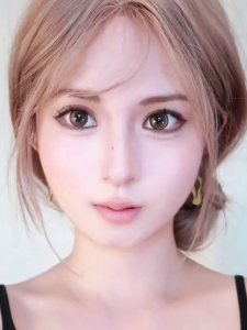 MrsH Lens With Power 0-800 Grey Brown Color contact Lens 14.0-14.5mm  Monthly Romantic Lemon  Free Lens Case