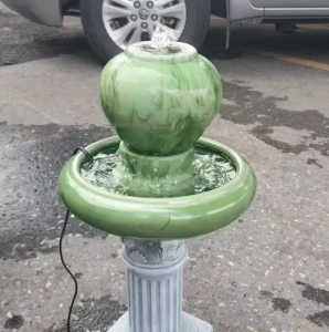 ชุดน้ำล้น เซรามิก พร้อมปั๊มน้ำ น้ำพุน้ำล้น เซรามิกสินค้าพร้อมใช้งาน ราคา 1590 บาท