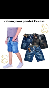 Celana Jeans Pendek Dewasa Motif Sobek Premium Quality Terlaris