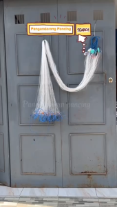 Jaring ikan siap pakai 3 lapis tinggi 2m Panjang 10m Pemberat Lanting Tanah (bahan seperti genteng) ukuran senar kecil jaring ikan murah jaring ikan bentang jaring pukat jaring gondrong