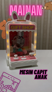 Claw Machine Jumbo Mainan Mesin Capit Boneka Anak dengan Lampu Musik Boneka Gratis