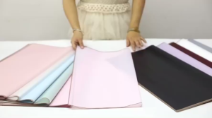 Kertas Buket Bunga List Gold Line Emas Flower Wrapping Cellophane Paper Florist KB10