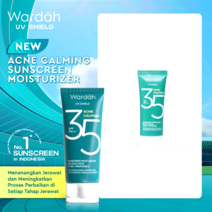 Wardah UV Shield Acne Calming Sunscreen Moisturizer SPF 35 PA+++ 35ml | SPF 50 PA++++ 40ml