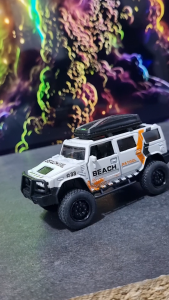 Diecast Mainan Mobil SUV Miniatur Jeep Beach Patrol Pullback Besi Metal