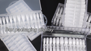 120Pcs/504Pcs Fully/Semi Frosted Matt Nail Tips Soft Gel Mixed Size Almond Shape False Nail