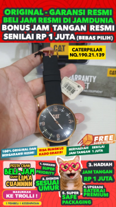 JAM CATERPILLAR ORIGINAL CATERPILLAR CAT NQ.190.21.139 - MEN LA - RESIN - HITAM - JAMDUNIA / JAM DUNIA JD18