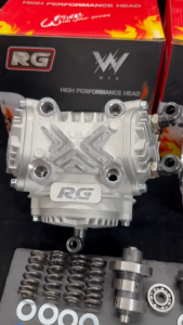 ฝาสูบ4วาล์วWAVE125 ทุกรุ่น พร้อมอุปกรณ์ ขนาดวาล์ว18/21 19/22 21/24 เซ็ท ลูก57-59-66มม. พร้อมจิกเบ้าฝา+เซ็ตหลังวาว