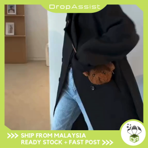 DROPASSIST 1982 READY STOCK Cute Series Bear Crossbody Plush Bag Simple Ins Shoulder Bag Student Beg Comel Kecil
