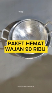 PAKET WAJAN PENGGORENGAN 20 CM & 24 CM ALUMUNIUM ANTI KARAT GRATIS SUTIL KECIL
