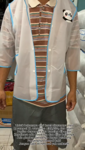 Jas Hujan Terusan Anak Motif Binatang Semi Transparan / Animal - 326