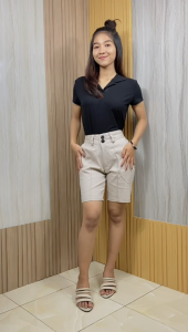 Putri Nasya - Celana Big Size Pendek 1/4 RRPT Ukuran 8L6L5L4L2LXLS fit to L Warna Cream Capucino Moca Abu Hitam Navy