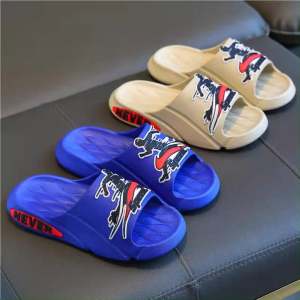 Children's Comfortable Anti-Slip Indoor/Outdoor Slippers: Cartoon Design Soft Sole Perfect for Home & Summer Wear