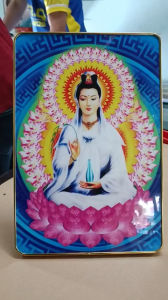 Tranh để bàn phật Di Lặc tranh gỗ tráng gương phật giáo hàng sẵn giao nhanh