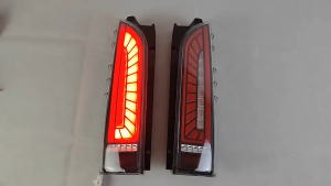 Toyota Hiace Van 2005 - 2018 Dragon Scale Tail Lamp With Signal Running (clear+red)