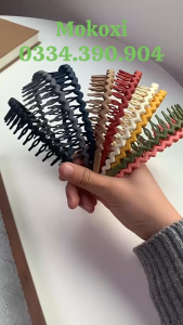 Cài tóc răng cưa băng đô chống trượt giữ tóc để chăm sóc da (C1)