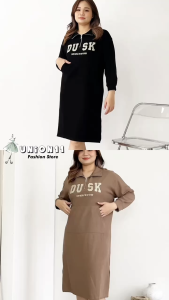 UNION11 - DRESS KNIT IMPORT PREMIUM HIGH QUALITY LD 110 - 130 / DRESS JUMBO WANITA TERBARU DUSK