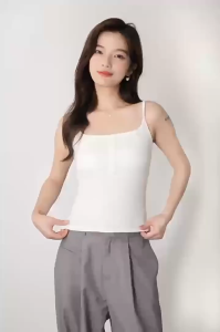 【SG stock】Premium Button Bra Top Padded Camisole Singlet Low Back Top Beauty Back BT67