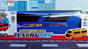 Mainan Anak Mobil Mobilan Bis Sekolah Bump And Go Luxury City Bus Musik Dan Lampu Warna Warni